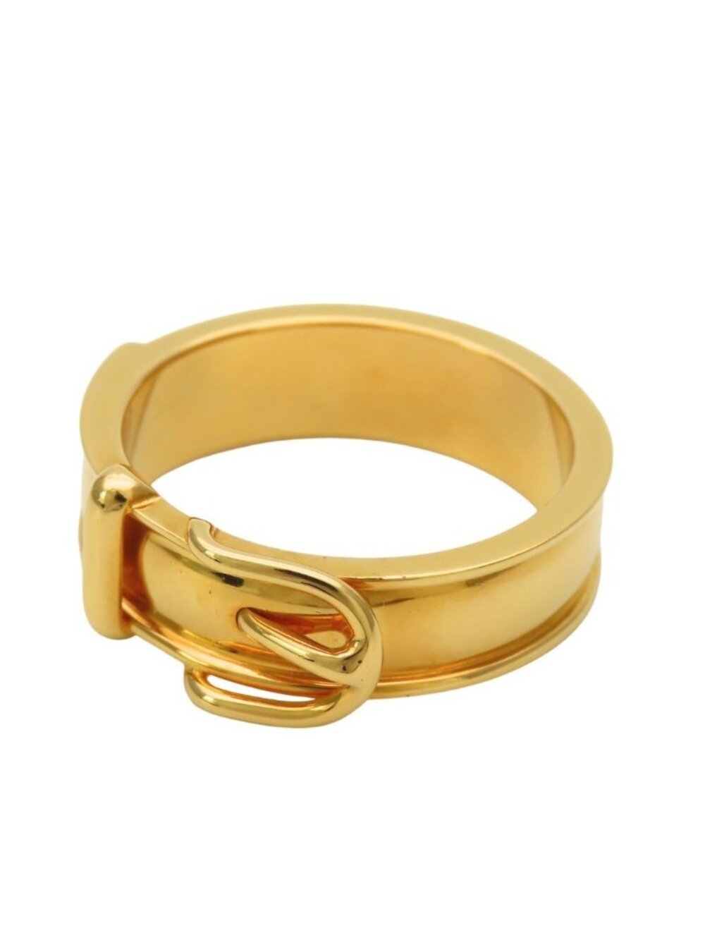 Hermes Scarf Ring Ceinture Metal Gold Plated